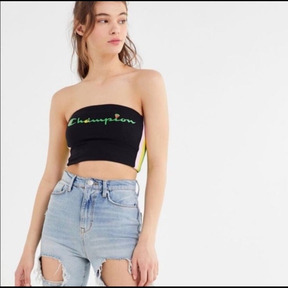Champion Tops - Urban Outfitters Champion Susan Alexandra Bandeau Crop Top Size Small